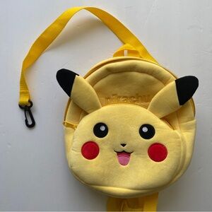 Pokémon Pikachu Leash Backpack **ZIPPER BROKEN** Kids Toddler Yellow Black Soft